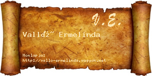Valló Ermelinda névjegykártya